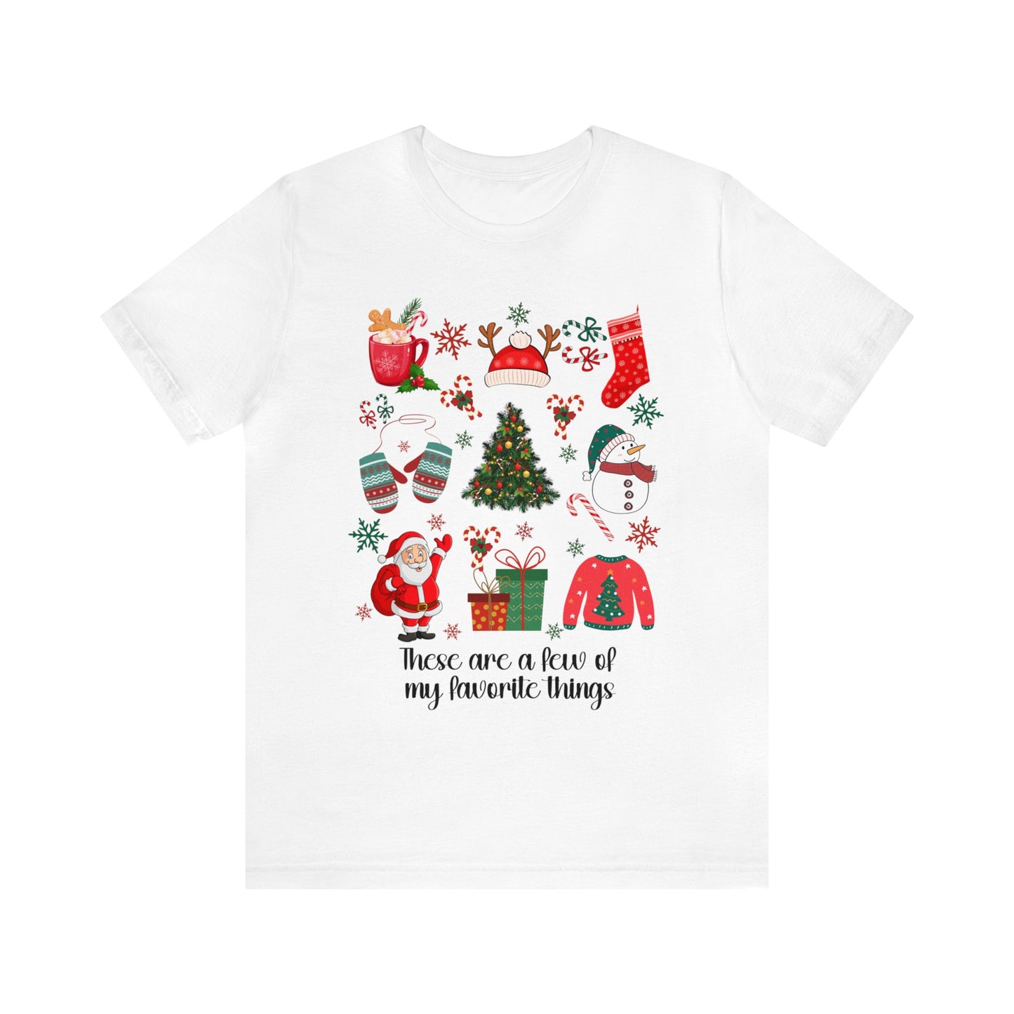 These Are A Few Of My Favorite Things Christmas T-Shirt| Cute Christmas Doodles Shirt - Teez Closet