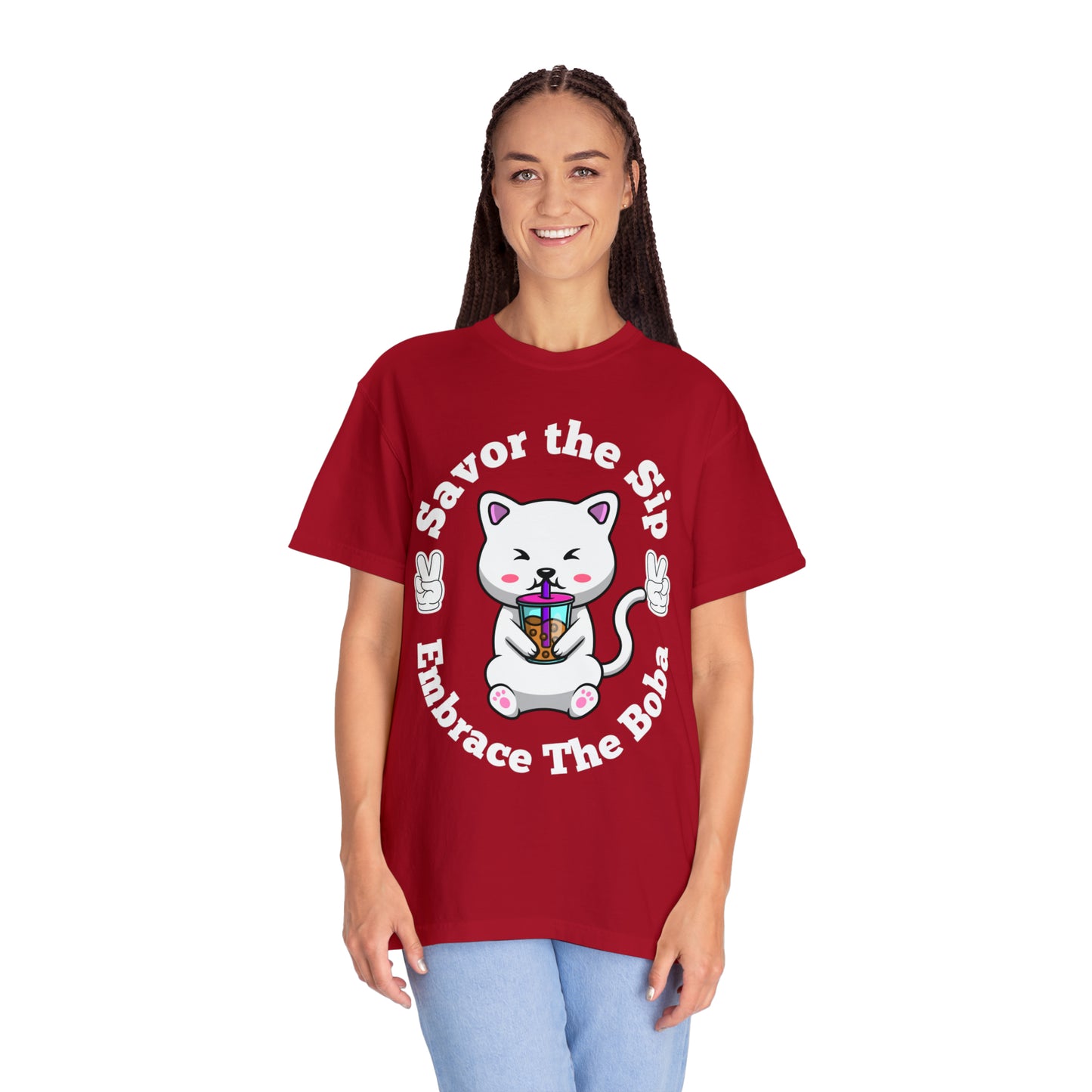 Cute Cat Drink Boba Milk Tea Shirt, Bubble Tea T-Shirt for Boba Lovers, Kawaii  nai cha Tee Gift, Pearl tea, Tapioca T-shirt for her
