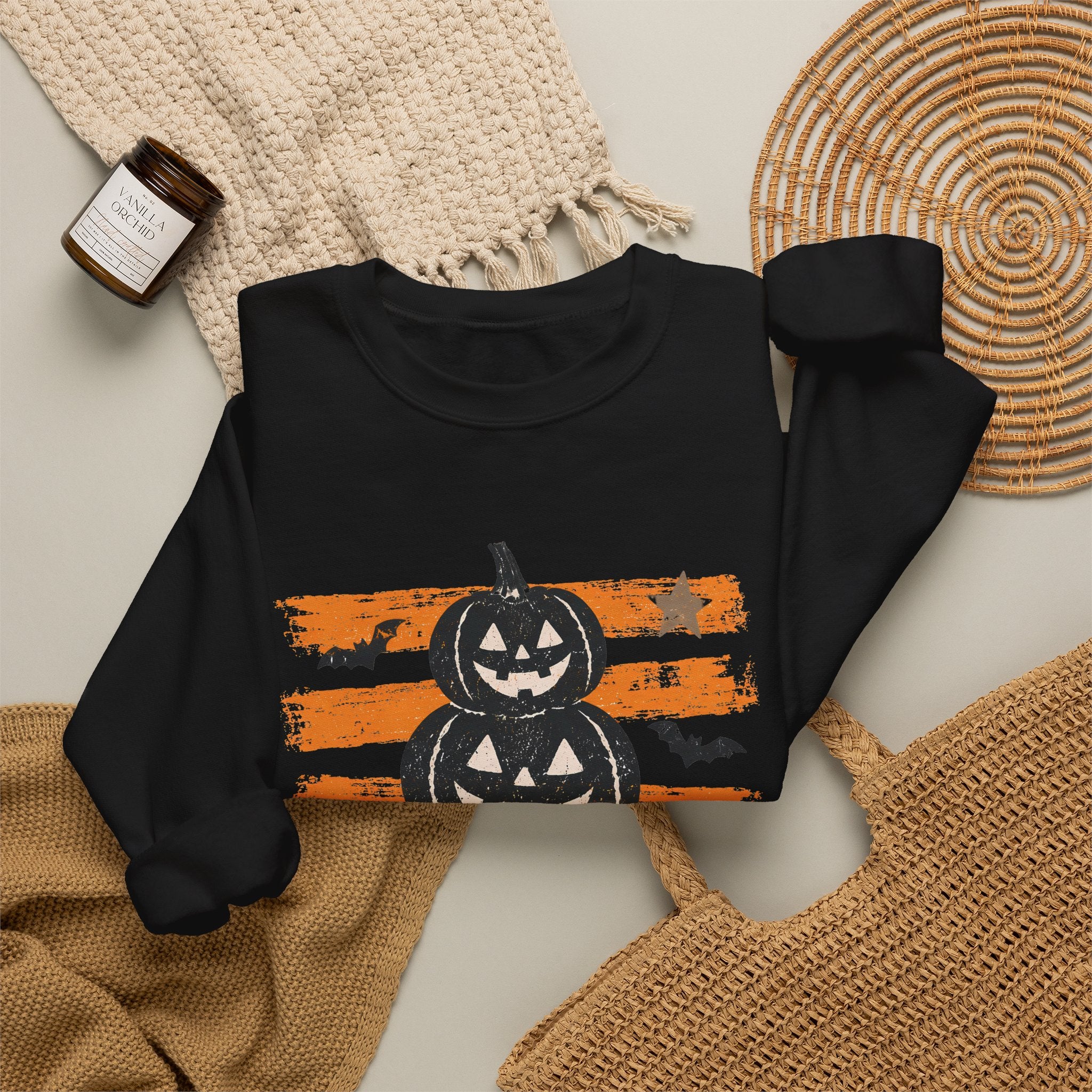 Halloween Jack-o'-Lantern Stack Sweatshirt
