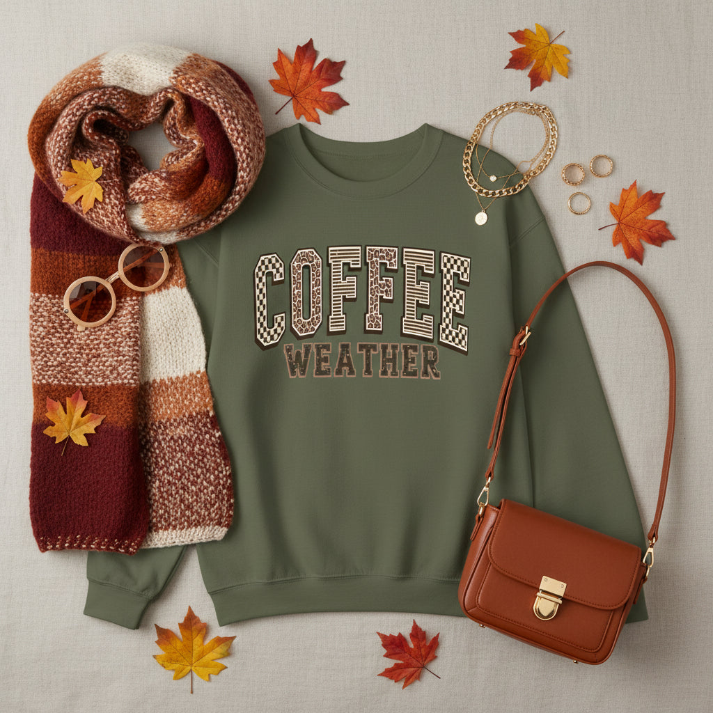 Green sweatshirt with 'DOG MOM' text on a white background