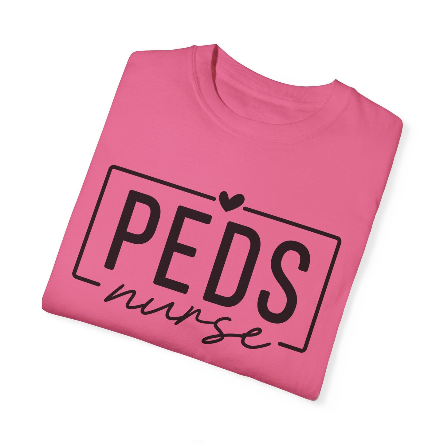 Pediatric Nurse T-Shirt, Peds Nurse Minimalist Design on Comfort Color Shirt, Women Children Nurse Oversized Tee, Registered Nurse Gift Men