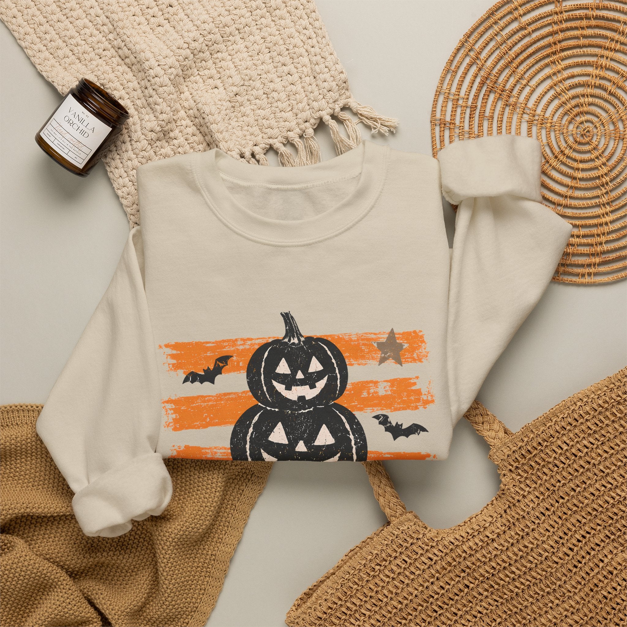 Halloween Jack-o'-Lantern Stack Sweatshirt