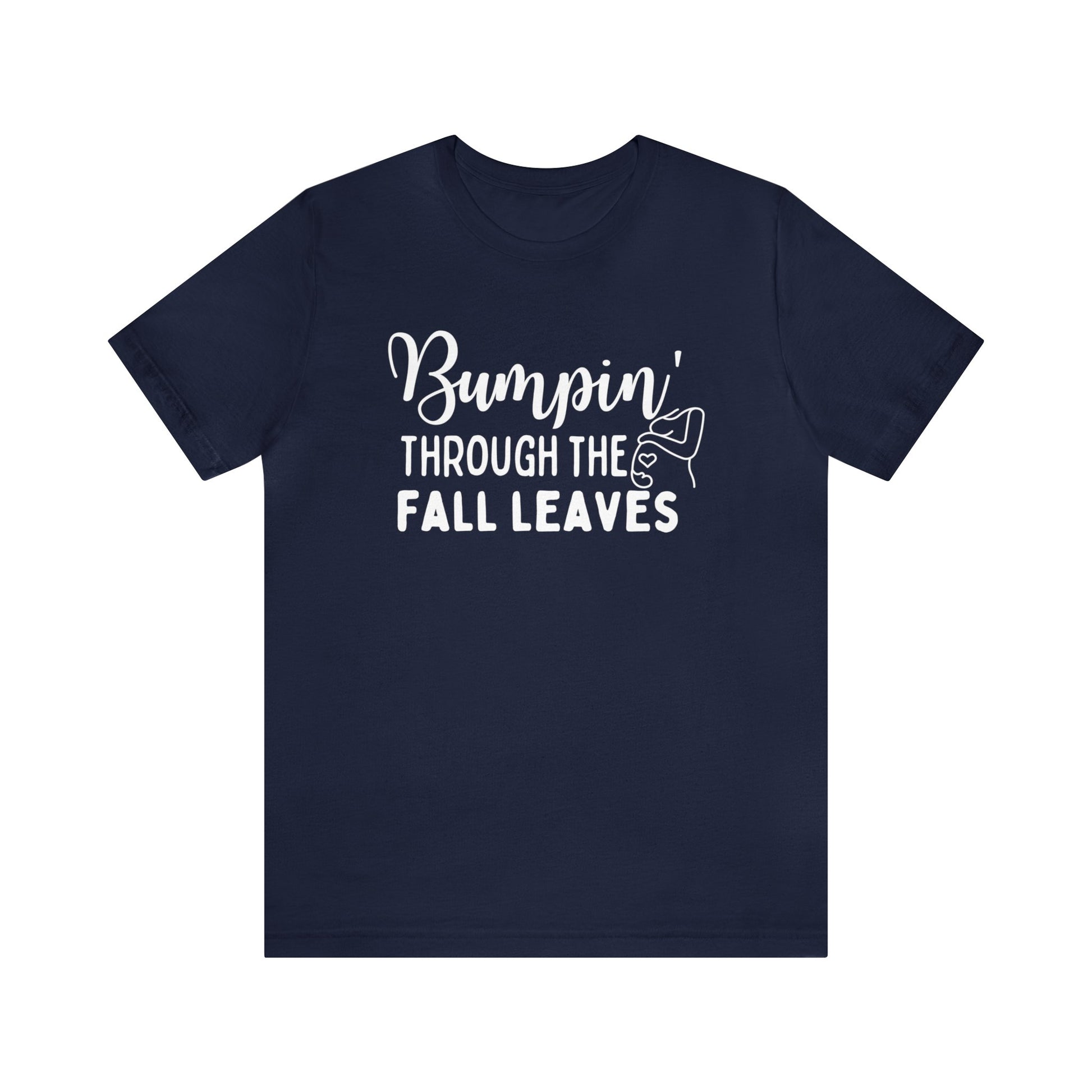 Fall Maternity Shirt, Pregnant Women Baby Shower Pumpkin Season Autumn TShirt, Bumpin Through the Fall Leaves Tee,Pregnancy Announcement Top - Teez Closet