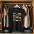 Stacked Jack-o'-Lanterns Pumpkin Stripe T-shirt | Halloween Tee