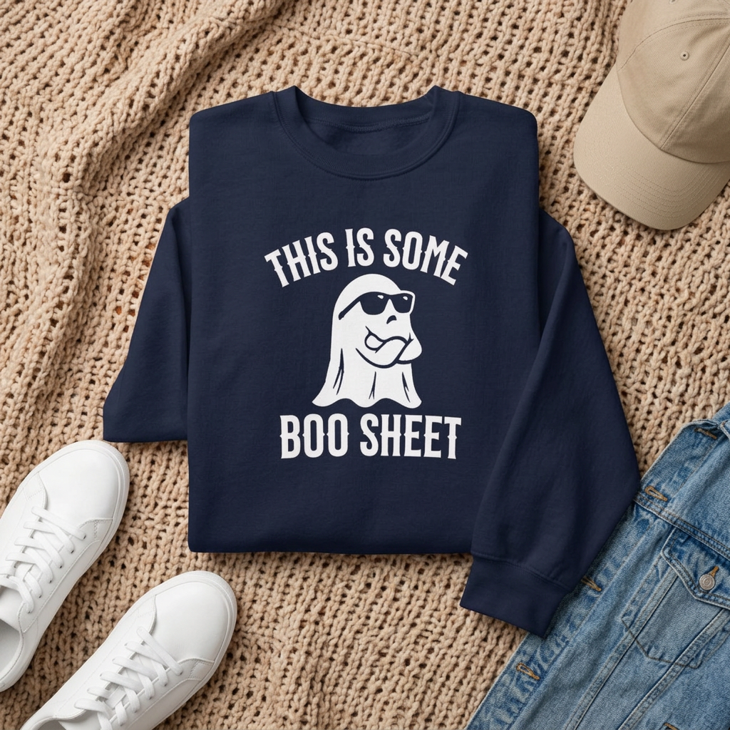 This Is Some Boo Sheet Ghost Sweatshirt — Funny Halloween Crewneck