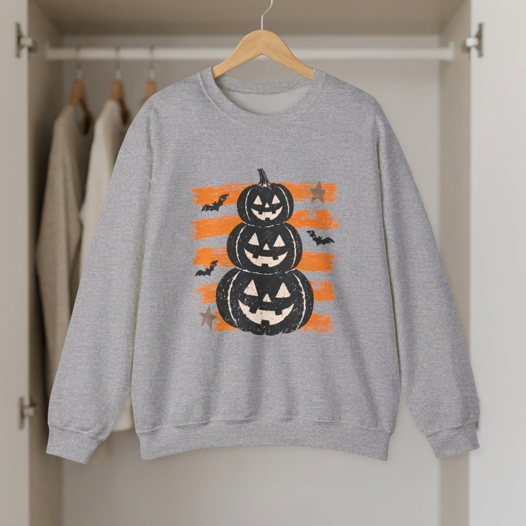 Halloween Jack-o'-Lantern Stack Sweatshirt
