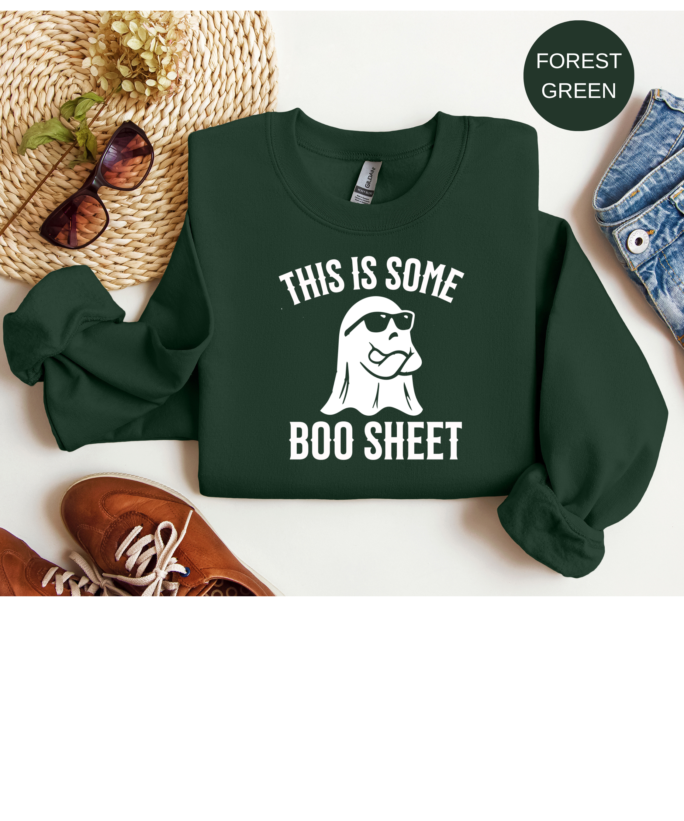This Is Some Boo Sheet Ghost Sweatshirt — Funny Halloween Crewneck
