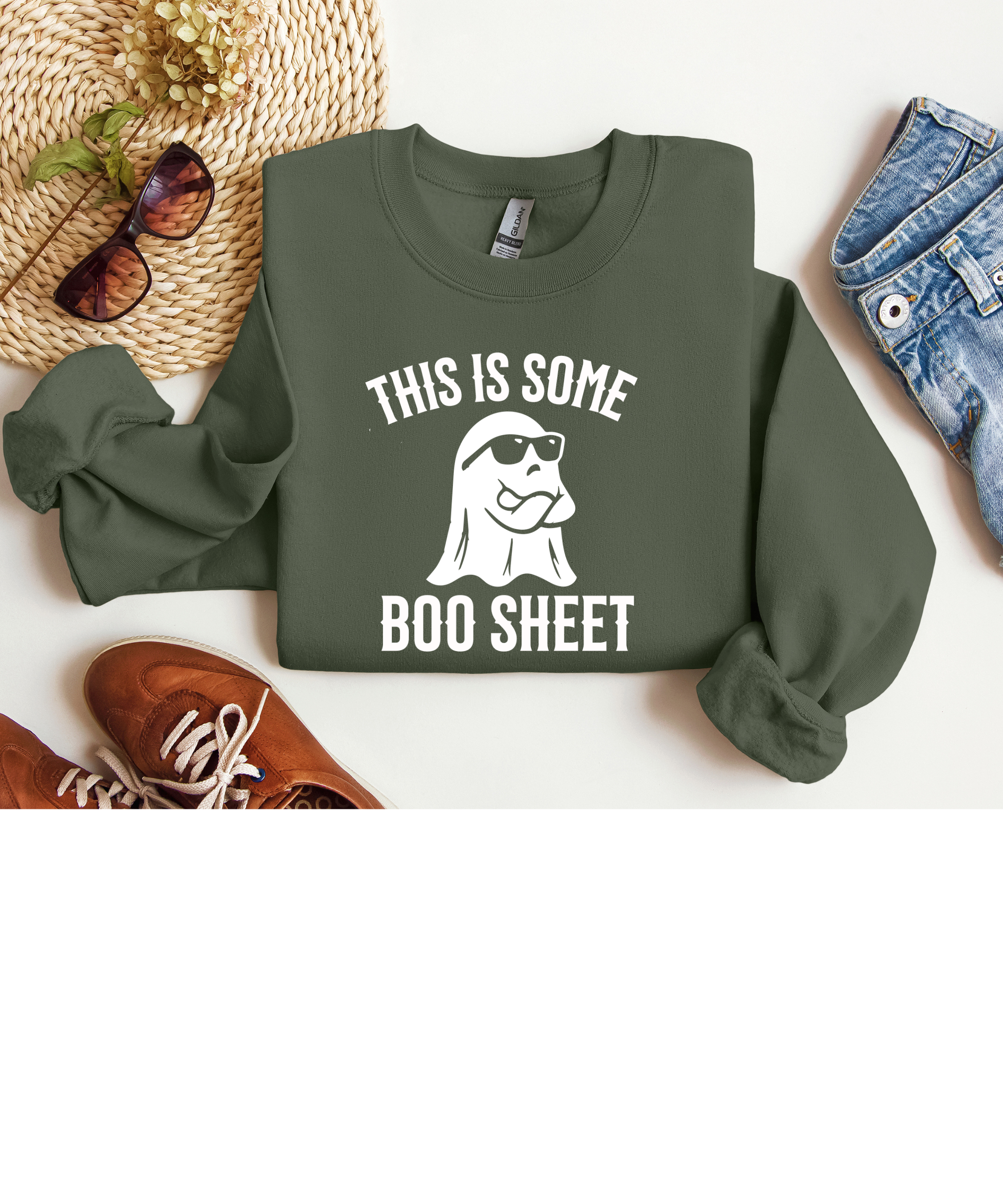 This Is Some Boo Sheet Ghost Sweatshirt — Funny Halloween Crewneck
