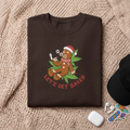 Let's Get Baked Sweatshirt – Funny Holiday Gingerbread Cannabis Crewneck