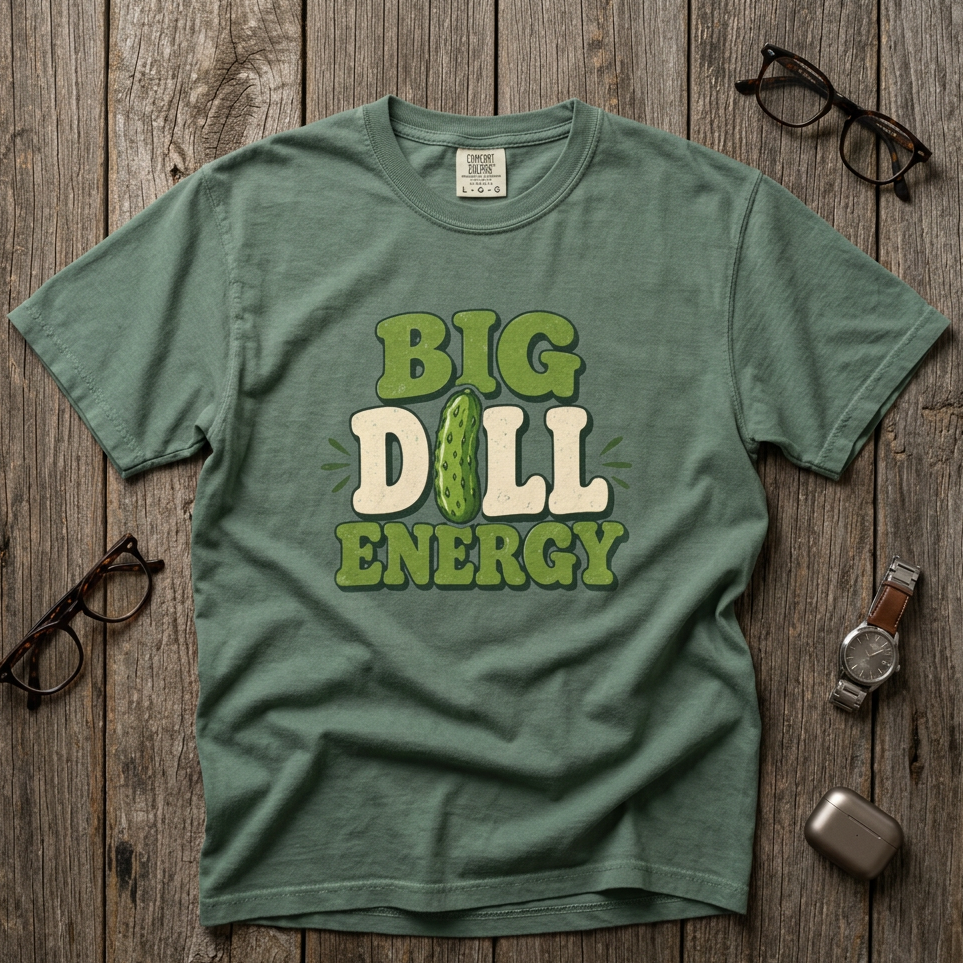 Big Dill Energy T-Shirt — Funny Pickle Graphic Tee