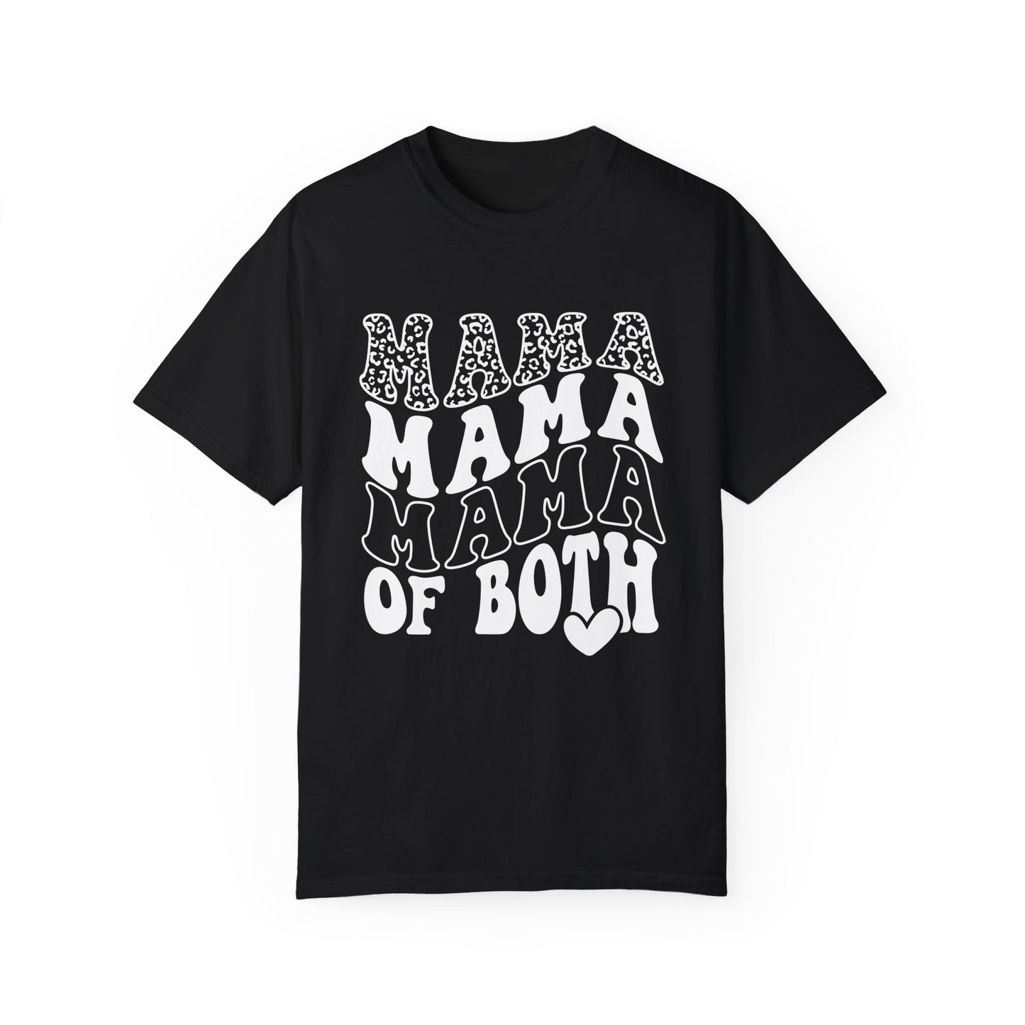 Mama of both leopard Print Oversized Shirt, Boy Mom Comfort Color T-Shirt, Girl Mom Tee, Groovy Mom Tee. Mother's Day Gift, Mom Appreciation