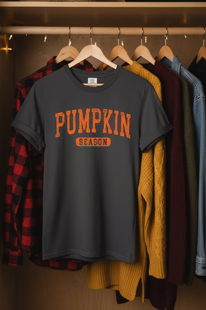 Pumpkin Season Retro T-Shirt — Vintage Pumpkin Tee for Fall & Pumpkin Patch