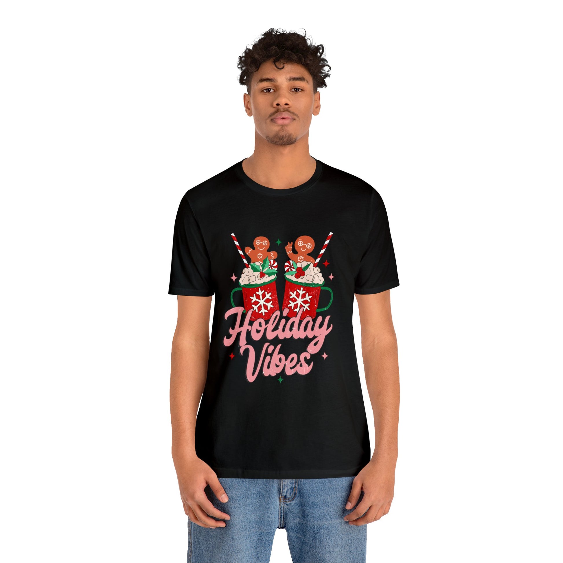 Christmas Holiday Latte Shirt, Cute Christmas Season T-Shirt Women, Retro Groovy Christmas Lover Gift Idea, Christmas Family Matching Shirt - Teez Closet