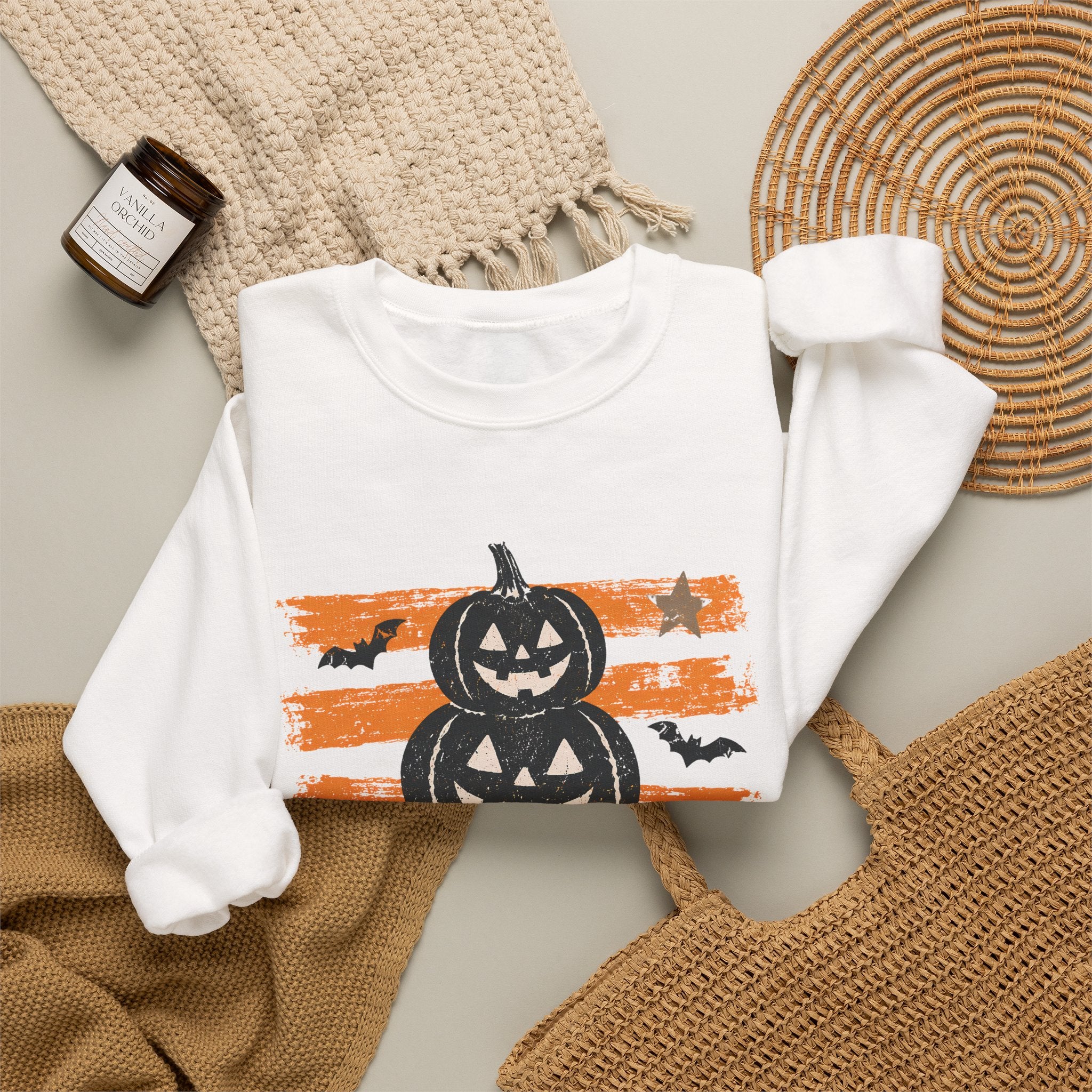 Halloween Jack-o'-Lantern Stack Sweatshirt