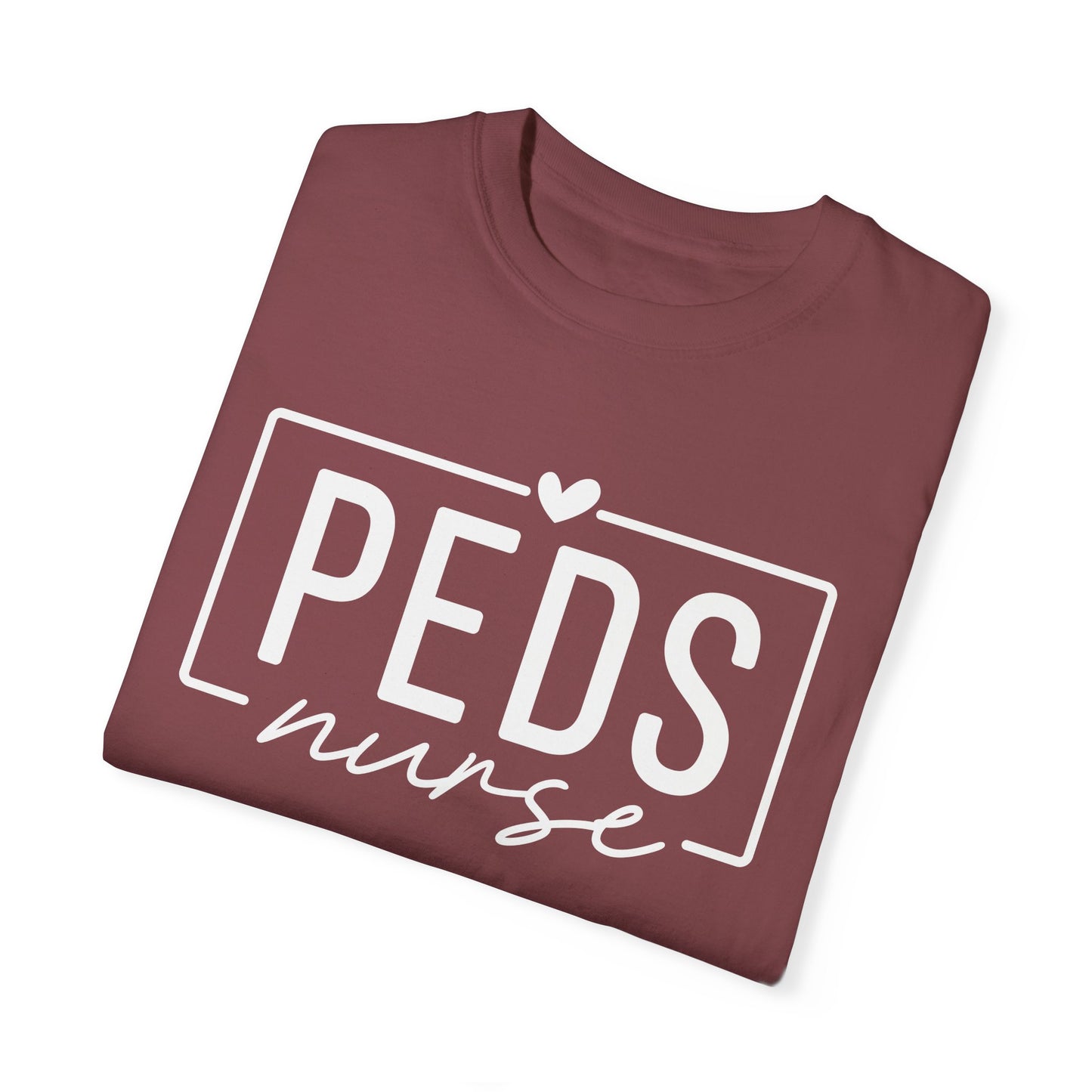 Pediatric Nurse T-Shirt, Peds Nurse Minimalist Design on Comfort Color Shirt, Women Children Nurse Oversized Tee, Registered Nurse Gift Men