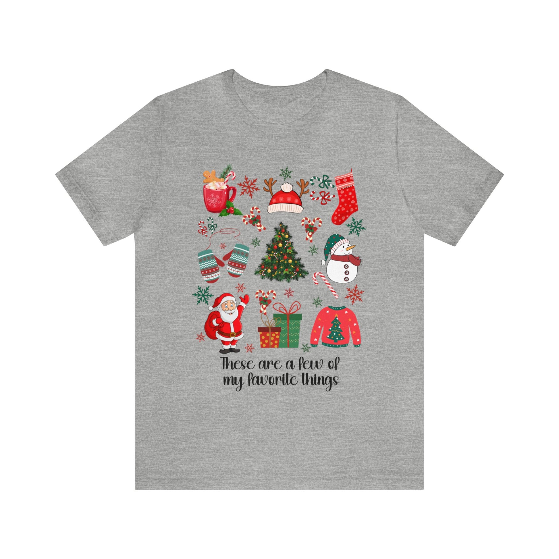 These Are A Few Of My Favorite Things Christmas T-Shirt| Cute Christmas Doodles Shirt - Teez Closet