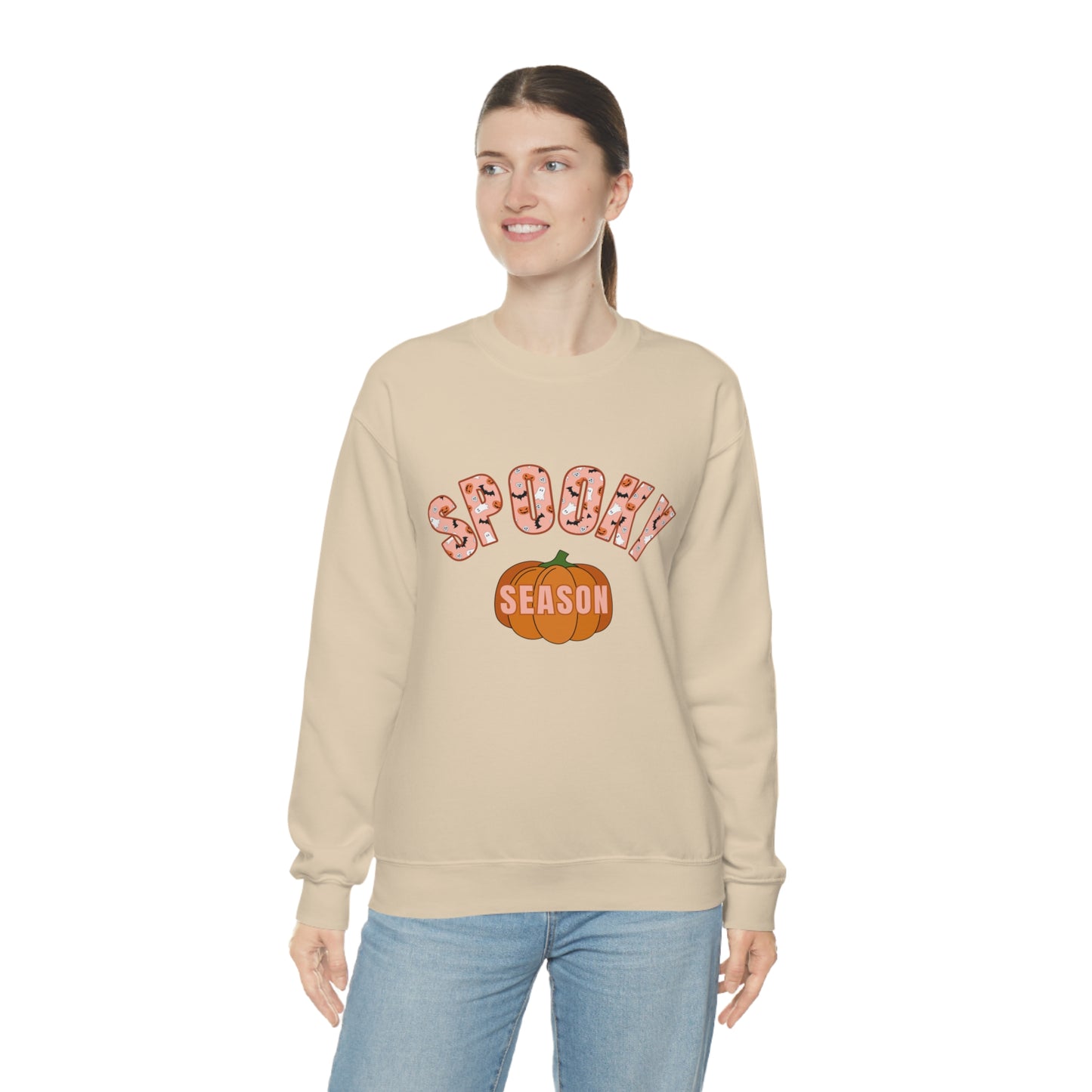 Halloween Sweatshirt, Spooky Season Pumpkin tshirt,  Halloween Sweater weather, Cool Shirt with pumpkin design, Fall Tee gift for Her - Teez Closet