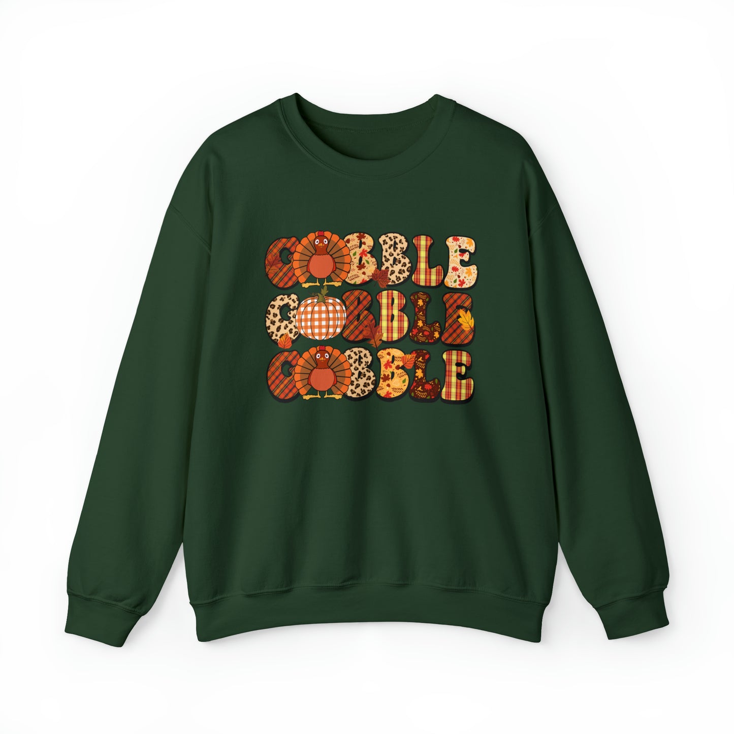 Gobble Gobble Thanksgiving Sweatshirt, Fall Family Dinner Turkey Shirt, Gift For Thanksgiving, Funny Turkey Thanksgiving Day Sweater
