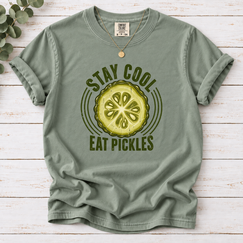 Stay Cool, Eat Pickles Graphic Tee