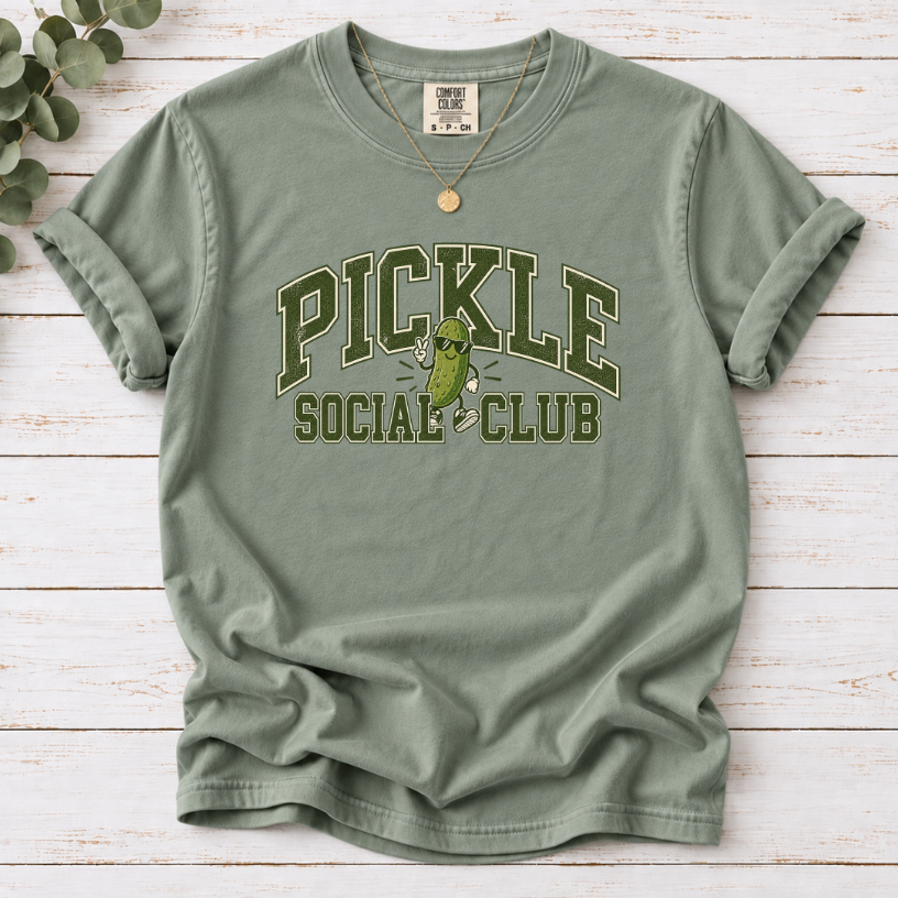 Pickle Social Club T-Shirt – Funny Vintage Pickle Lover Tee