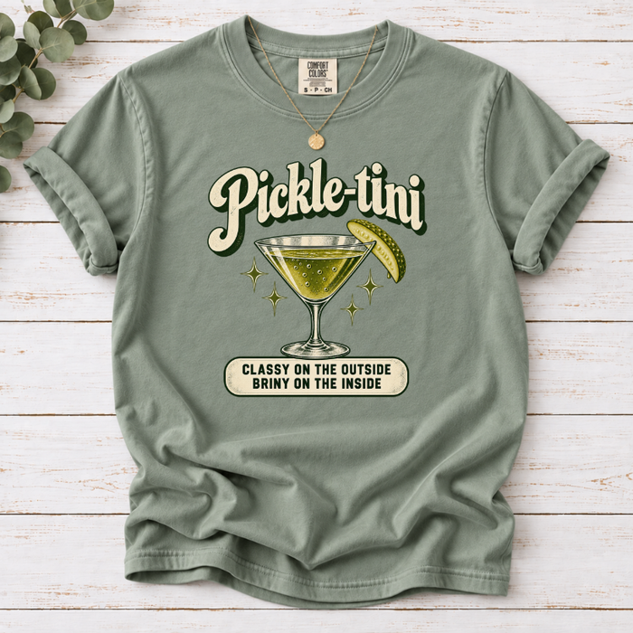 Pickle-tini Funny Pickle Lover T-Shirt | Foodie Cocktail Graphic Tee