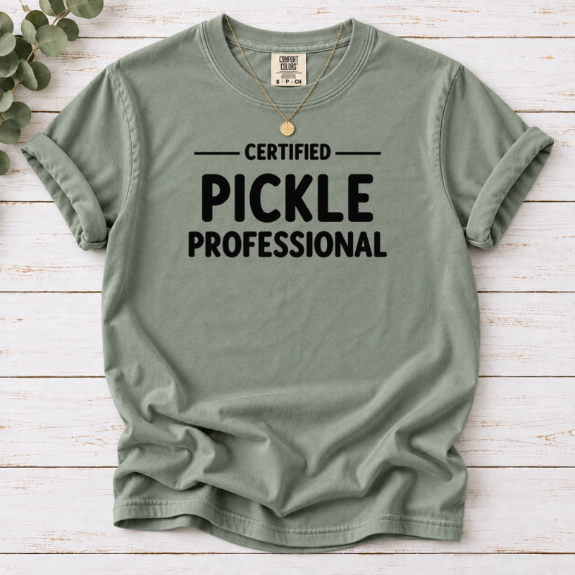 Certified Pickle Professional Shirt | Funny Pickle Lover T-Shirt Gift