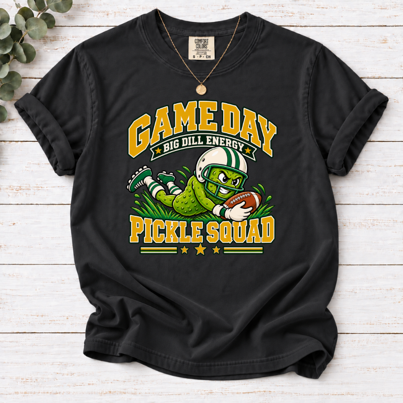 Game Day Big Dill Energy Pickle Squad Football T-Shirt