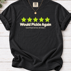 Would Pickle Again Shirt | Funny Five Star Review Pickle Lover Tee