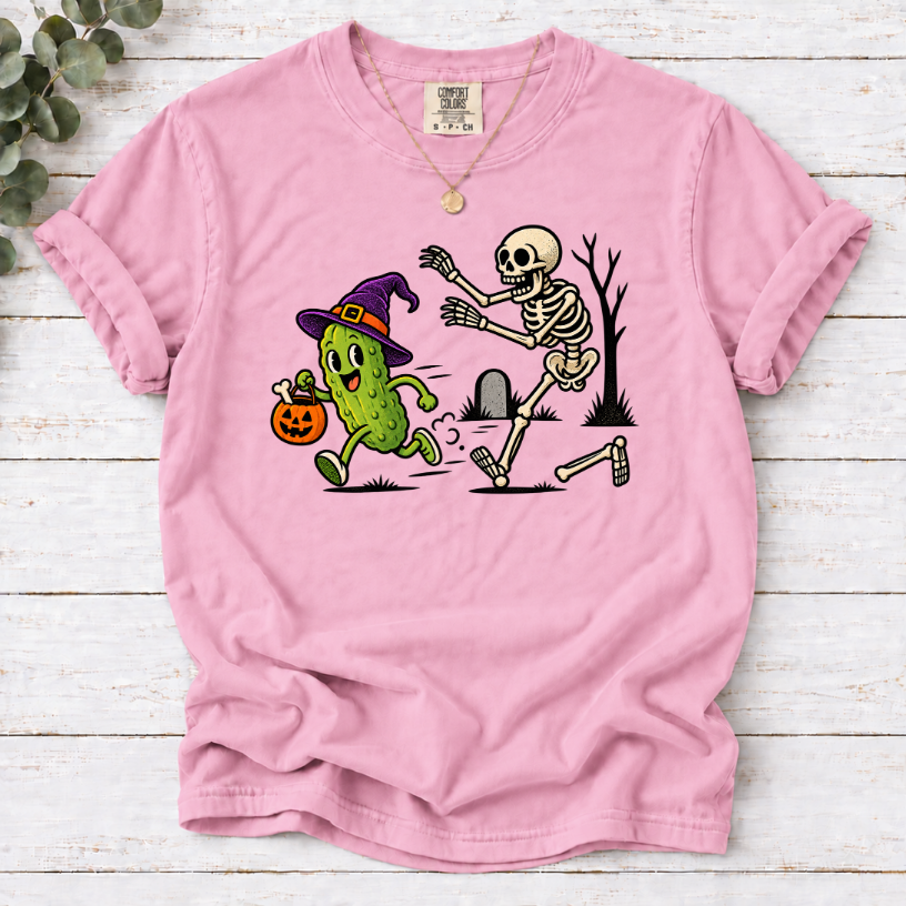 Halloween Pickle Shirt | Funny Skeleton Pickle T-Shirt