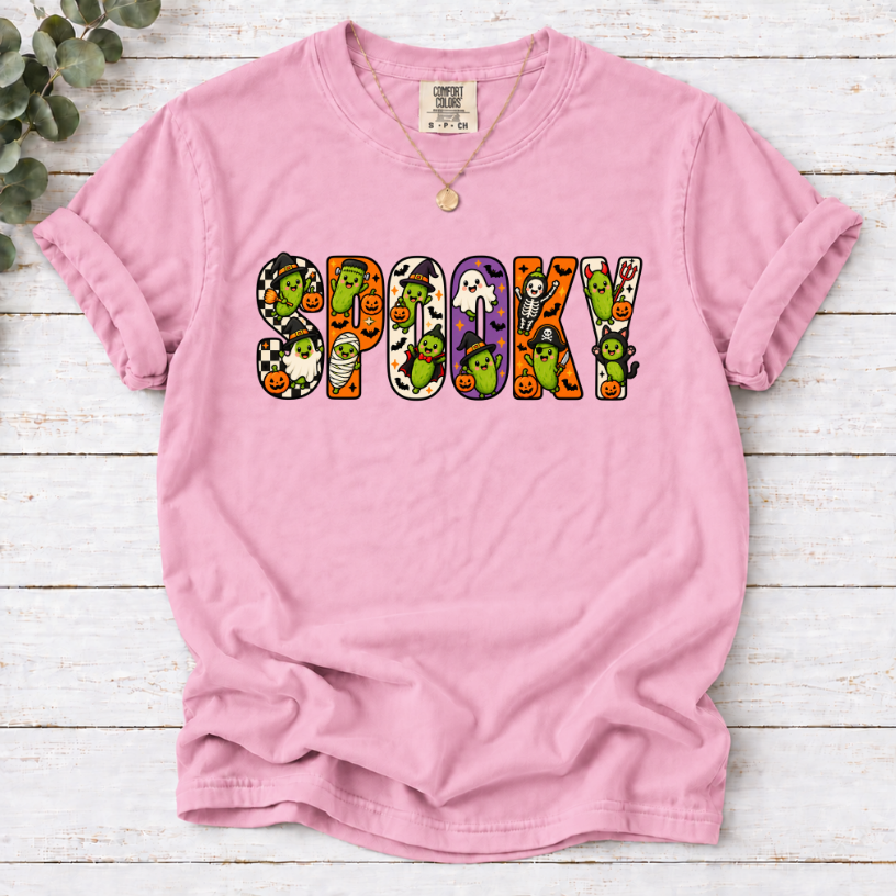 Spooky Season Pickle Shirt | Cute Witch Hat Pickle Halloween Tee