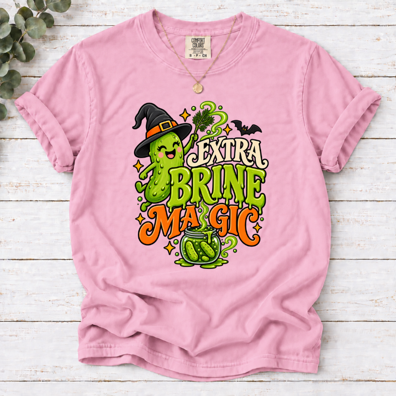 Extra Brine Magic Pickle Shirt | Witchy Halloween Pickle Tee