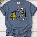 Halloween Pickle Shirt | Funny Skeleton Pickle T-Shirt