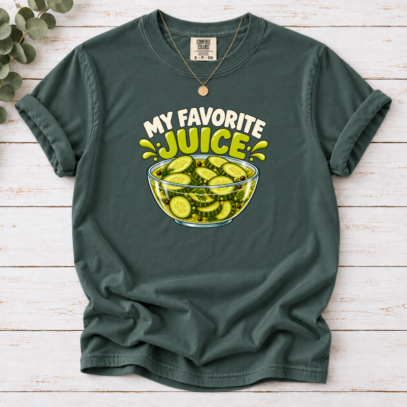 My Favorite Juice Pickle T-Shirt – Funny Pickle Lover Graphic Tee