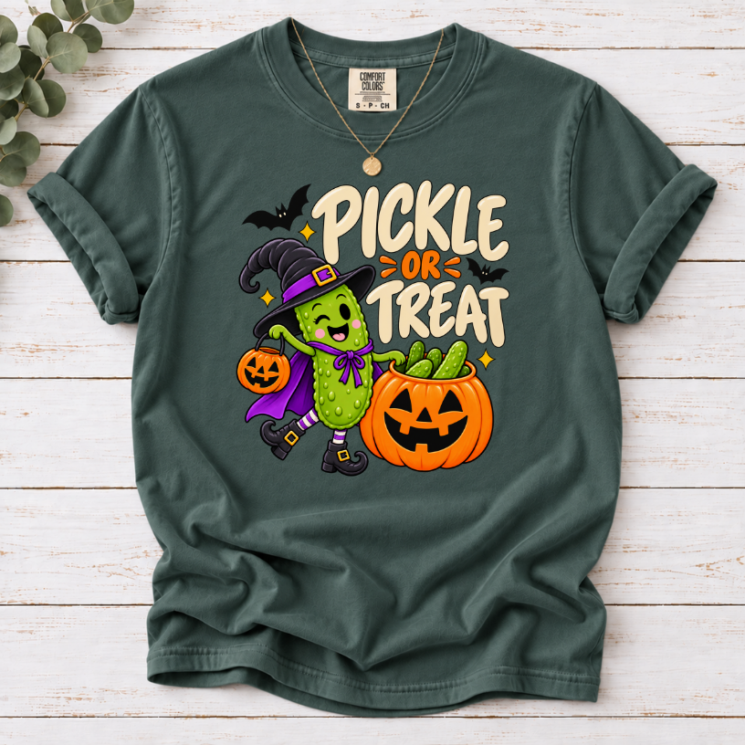 Pickle or Treat Shirt | Funny Halloween Pickle T-Shirt