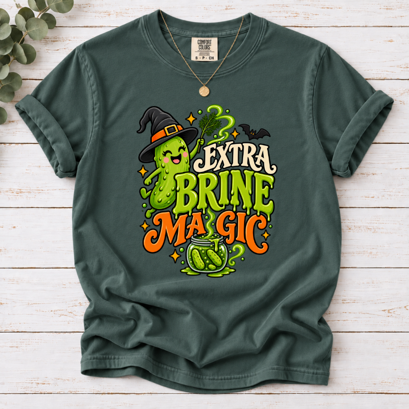 Extra Brine Magic Pickle Shirt | Witchy Halloween Pickle Tee