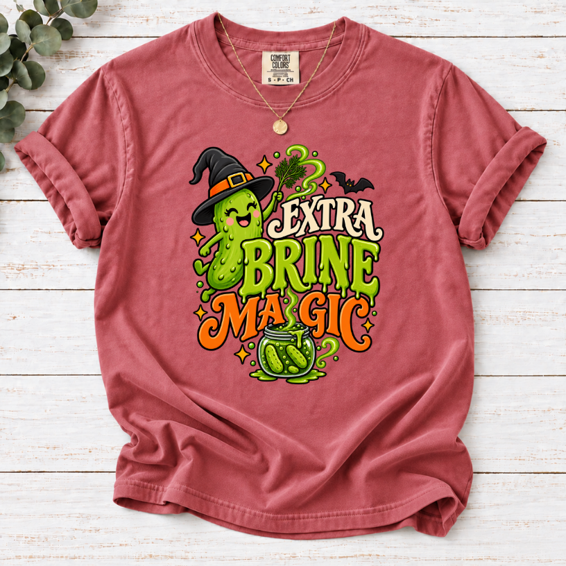 Extra Brine Magic Pickle Shirt | Witchy Halloween Pickle Tee