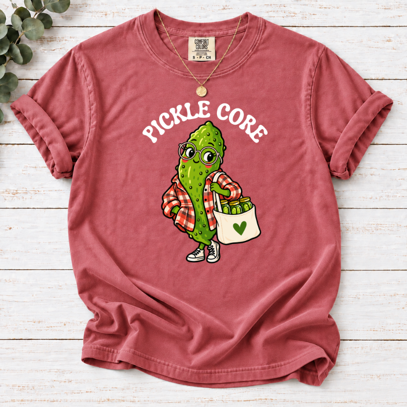 Pickle Core T-Shirt — Cute Pickle Character Graphic Tee