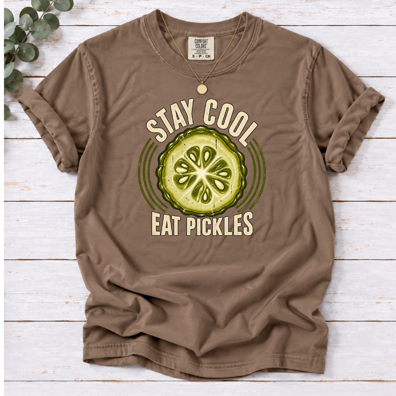 Stay Cool, Eat Pickles Graphic Tee