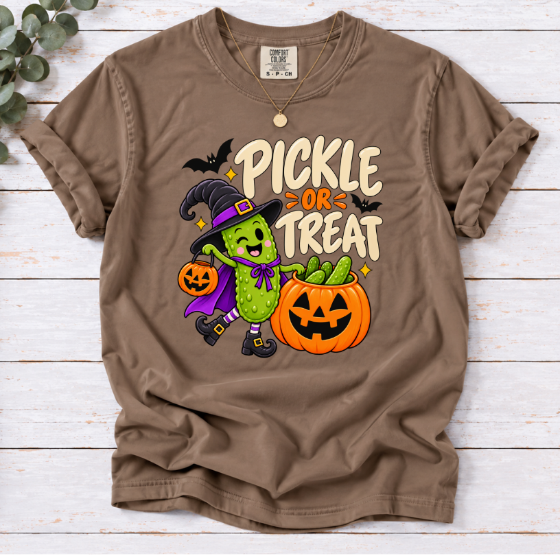 Pickle or Treat Shirt | Funny Halloween Pickle T-Shirt