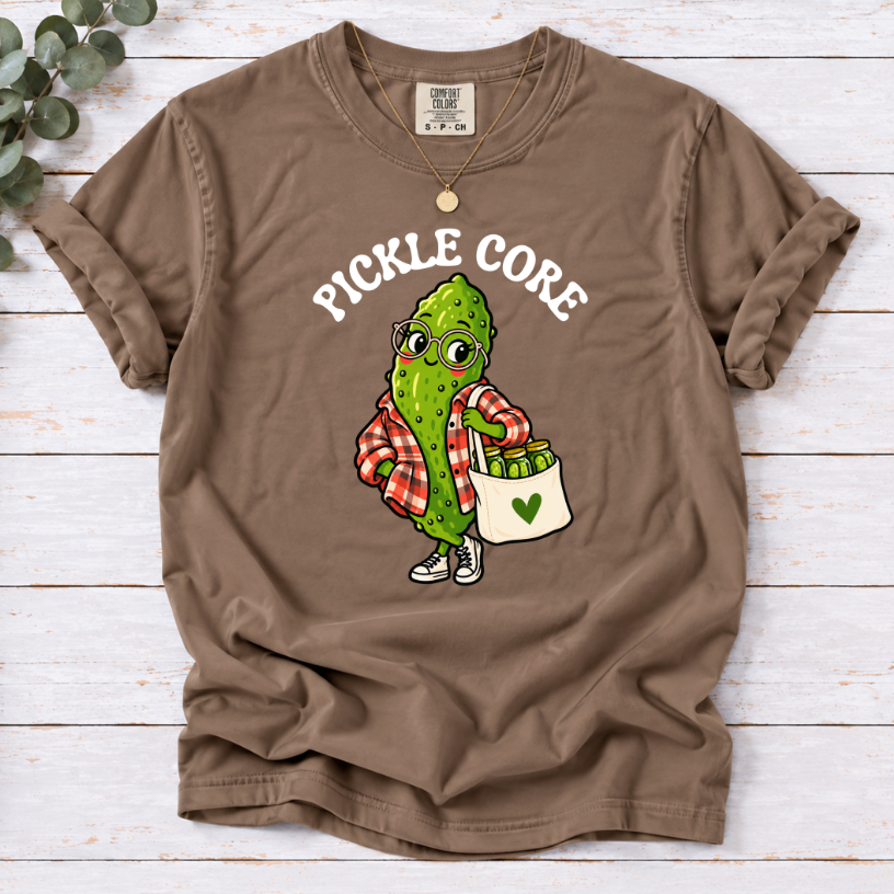 Pickle Core T-Shirt — Cute Pickle Character Graphic Tee