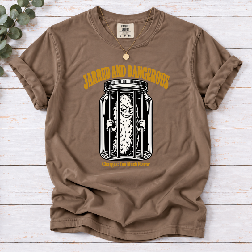Jarred and Dangerous Funny Pickle Lover T-Shirt