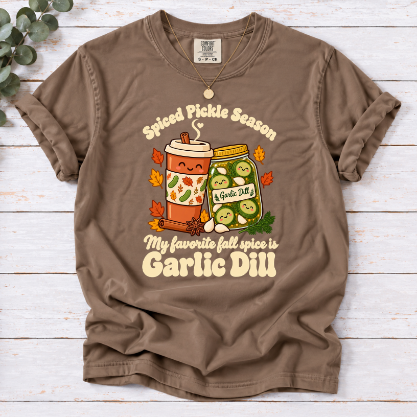 Spiced Pickle Season Shirt | Funny Garlic Dill Fall Tee for Pickle Lovers