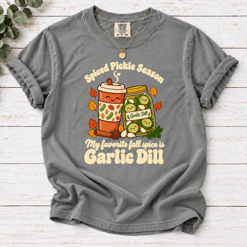 Spiced Pickle Season Shirt | Funny Garlic Dill Fall Tee for Pickle Lovers