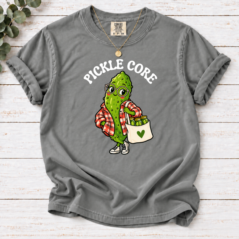 Pickle Core T-Shirt — Cute Pickle Character Graphic Tee