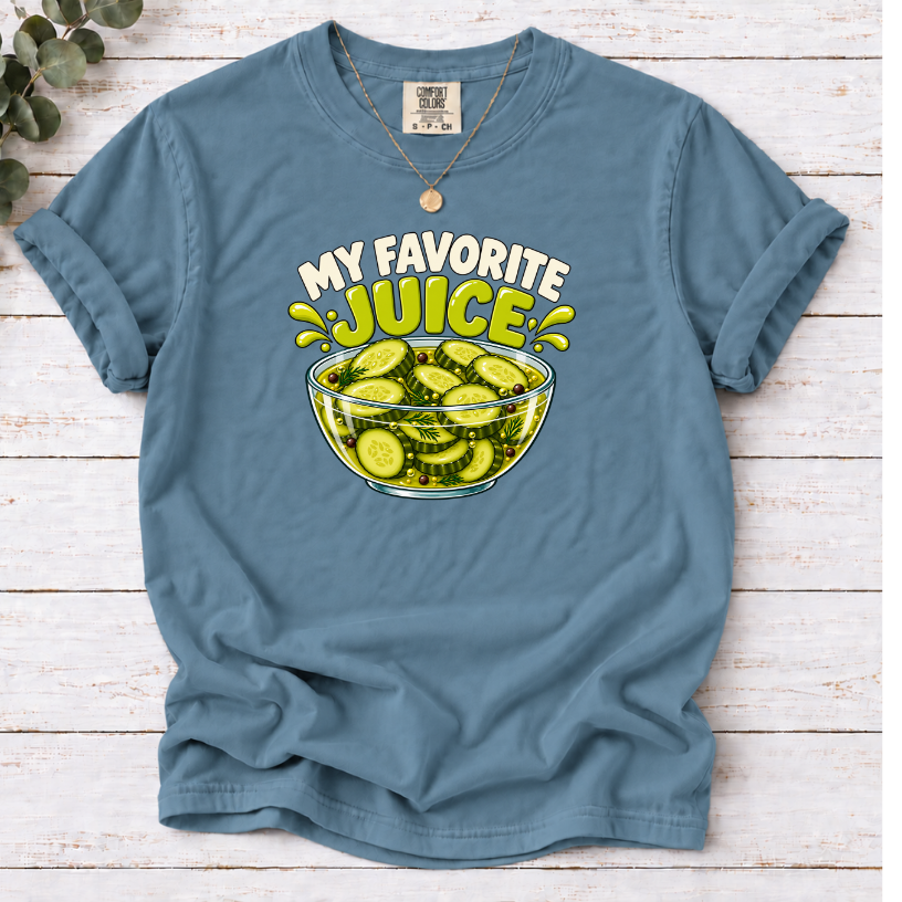 My Favorite Juice Pickle T-Shirt – Funny Pickle Lover Graphic Tee