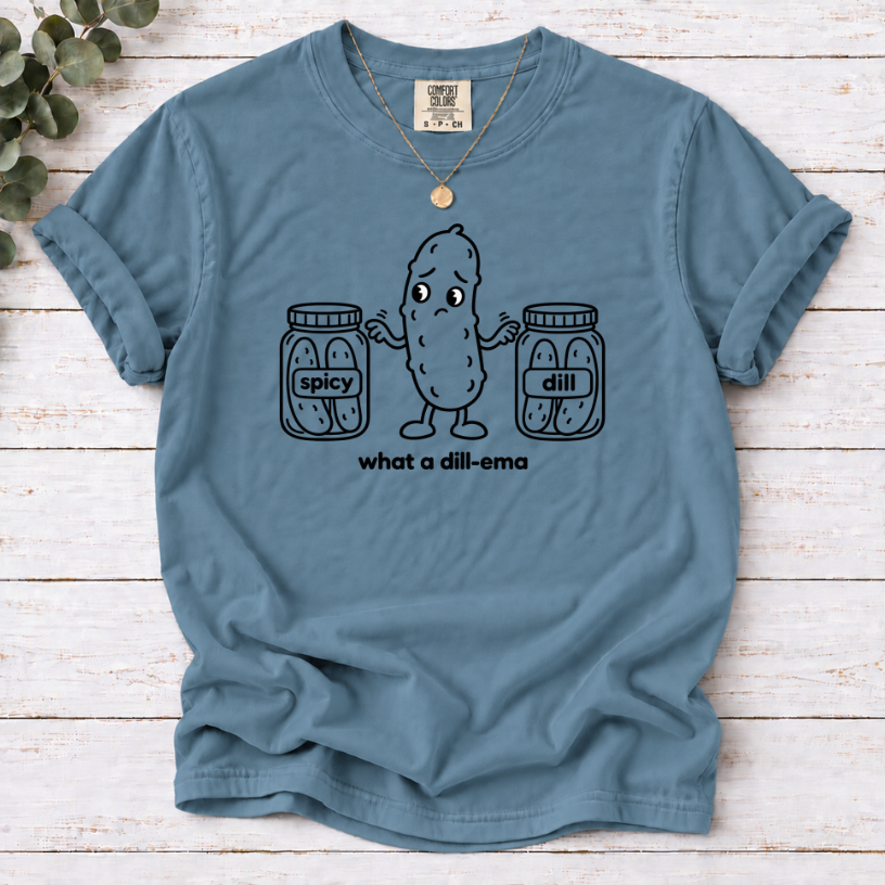 What a Dill-ema Funny Pickle Lover T-Shirt