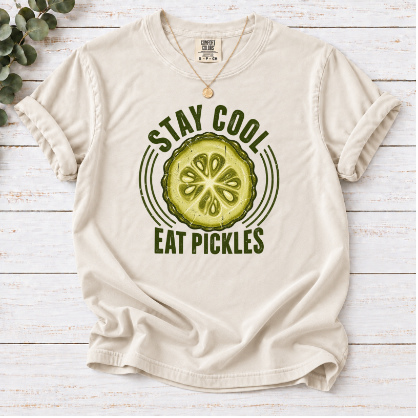 Stay Cool, Eat Pickles Graphic Tee