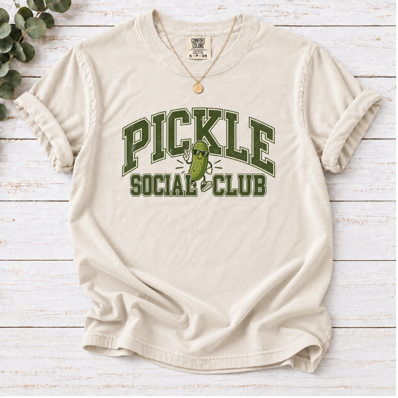 Pickle Social Club T-Shirt – Funny Vintage Pickle Lover Tee