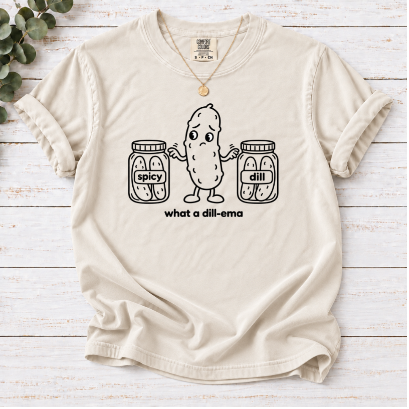 What a Dill-ema Funny Pickle Lover T-Shirt