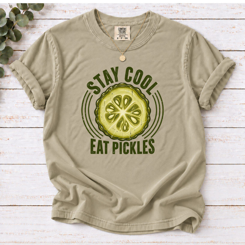 Stay Cool, Eat Pickles Graphic Tee